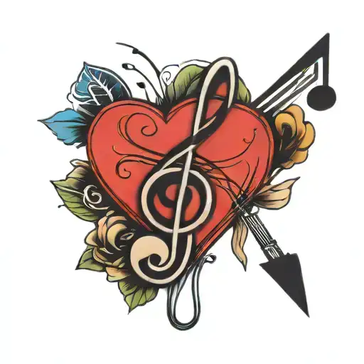 Music Note Ekg Rhythm Line Intertwined