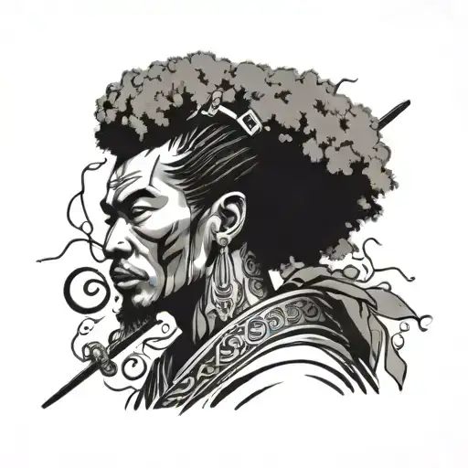 Samurai Full Afro Hair