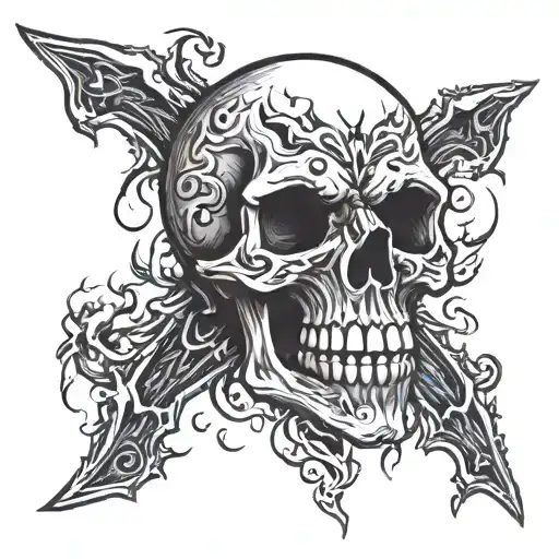 Skull Hell Bones Dark