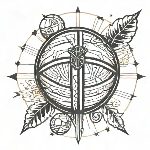 Minimalistic Basketball In Egyptian Style