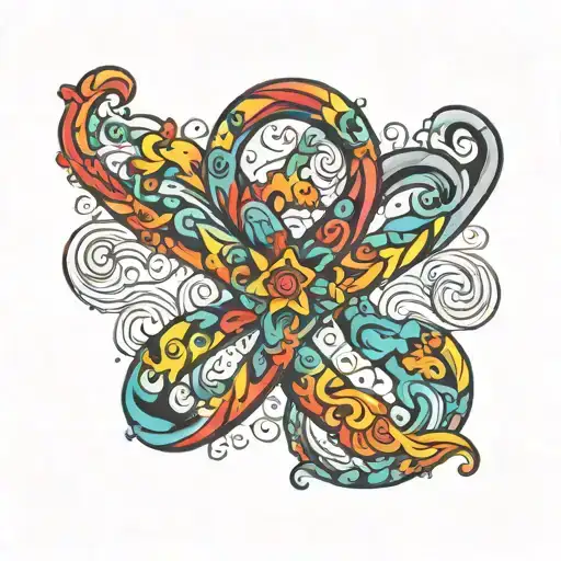 Autism With Infinity Symbol With Rainbow Colors