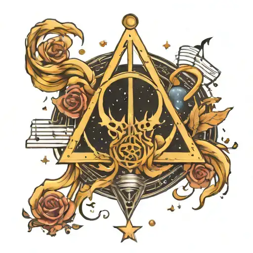 Deathly Hallows And Music Notes And Galactic Republic And Music Notes Foresrm