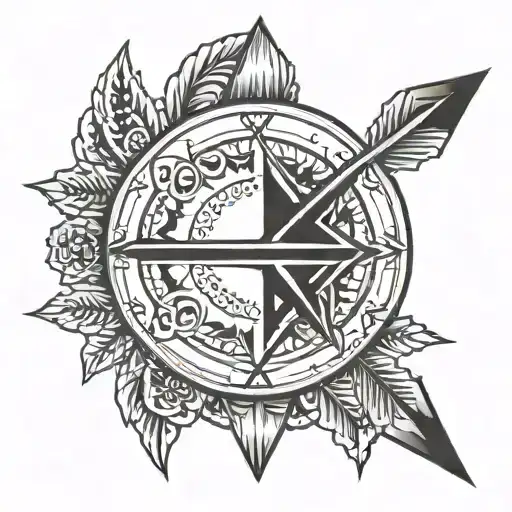 Straight Black Arrow Piercing