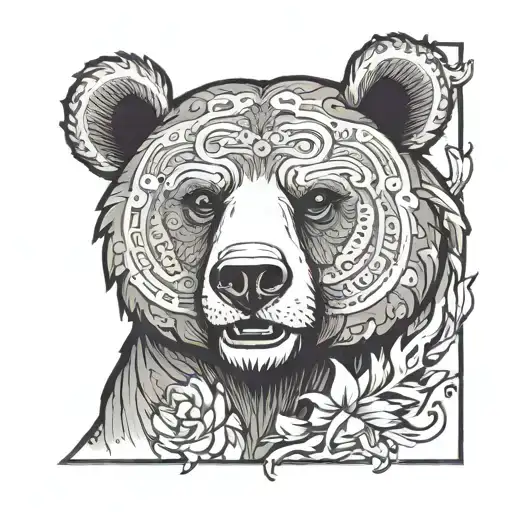 Upper Body Of Formosa Bear Looking