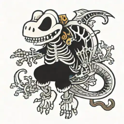 Yoshi As A Skeleton