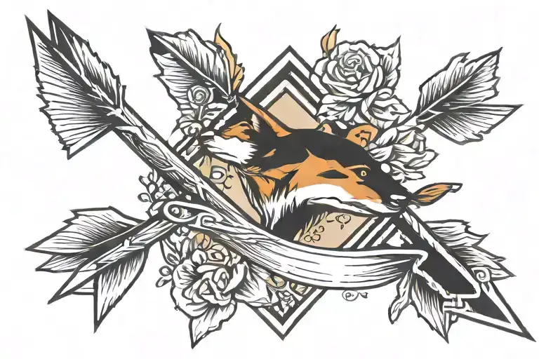 Arrow With Paw Print Inside