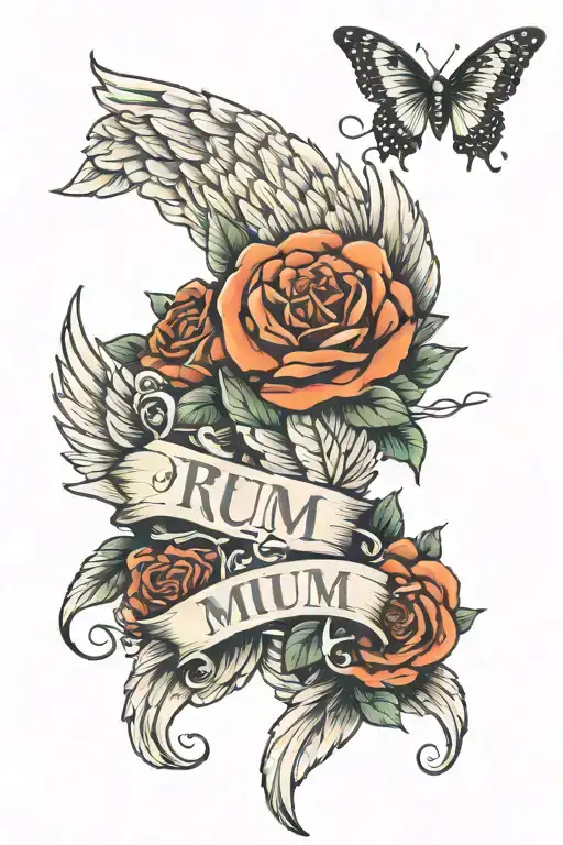 Angel Wings Rip Mum Written