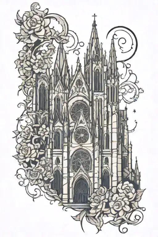 Gothic Cathedral Scene