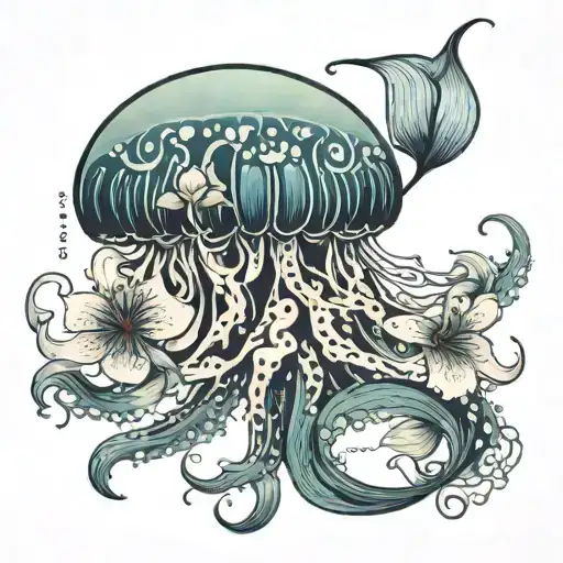 A Jellyfish With Lily Of The Valleys Incorporated Into Its Tentacles