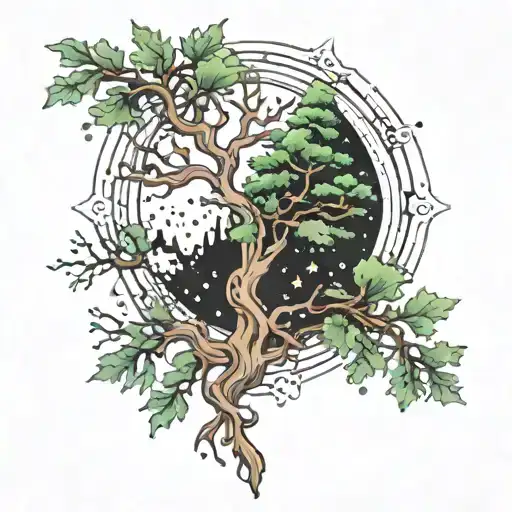 Astrology And Cedar Tree