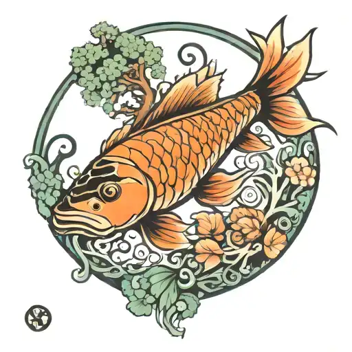 Pisces Koi Plus Tree Of Life