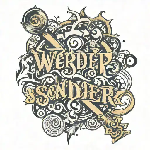 Word Sonder Written Vertically