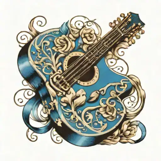 Blue Guitar Strings Transforming