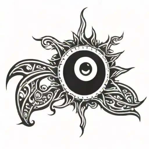 Sun With Eye Tribal