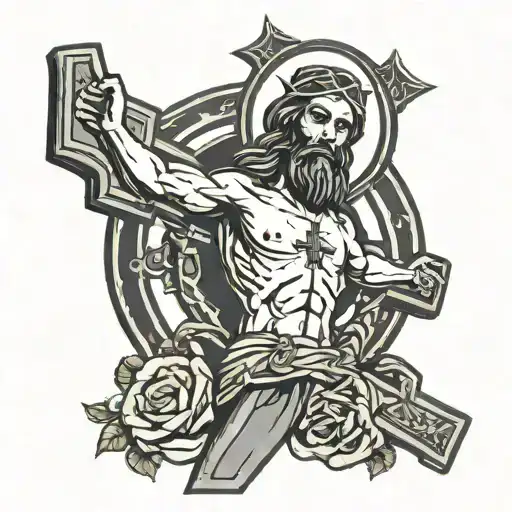 Cross With Jesus Christ