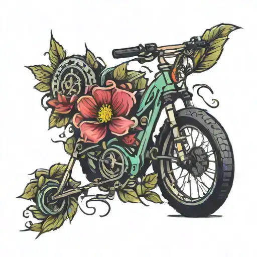 Mountain Bike Tire With Flower Center