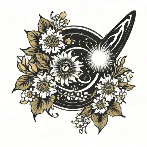 Black Hole Surrounded By Wildflowers