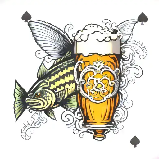 Tennessee Germany Beer Poker Fish