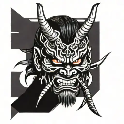 Samurai Oni Demon Mask
