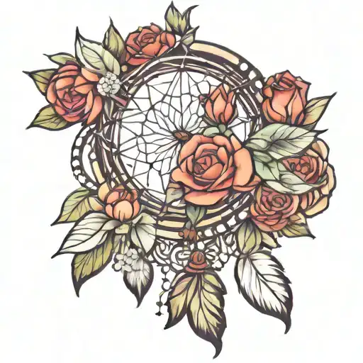 Dreamcatcher And Flowers