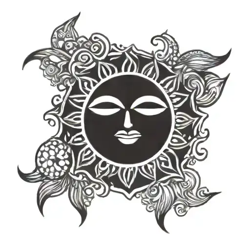 Hippie Sun Symbol