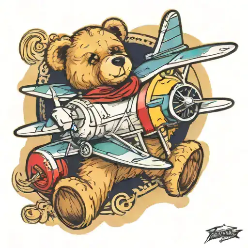 Teddy And Airplane