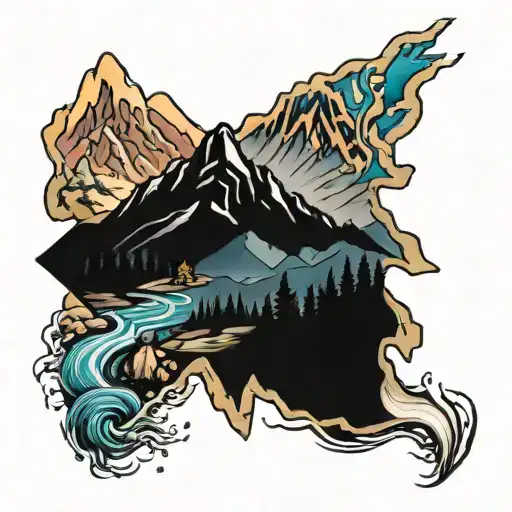 Mountain And Valleys