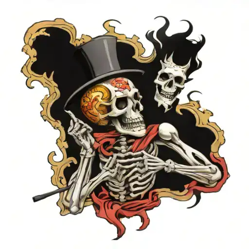 Skeletons Gambling In Hell