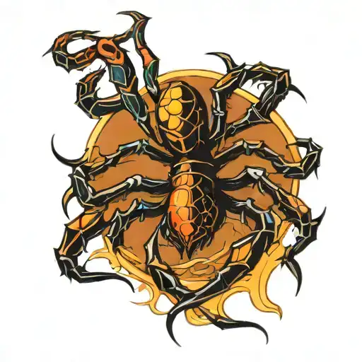 Spider And Scorpion Crawling