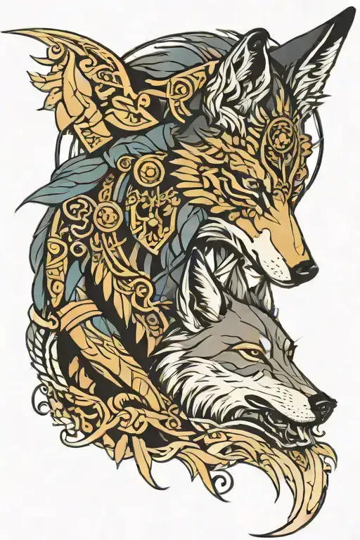 Wolf And Anubis Sleeve