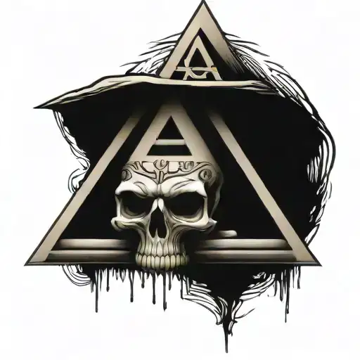 Skull Masonic Triangle