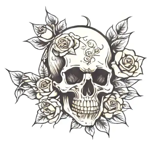 Skull And Roses