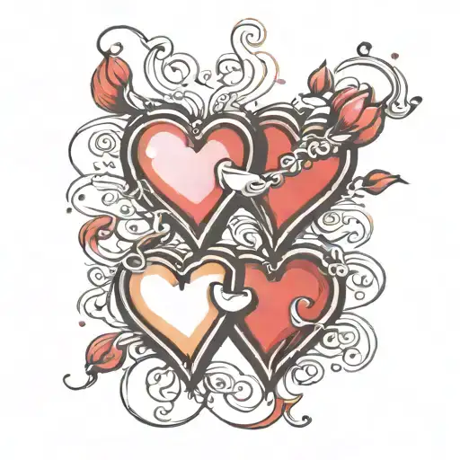 3 Love Hearts Connected