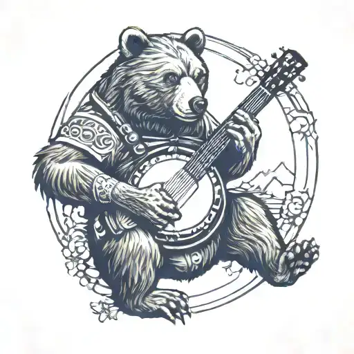 Bear Playing The Banjo