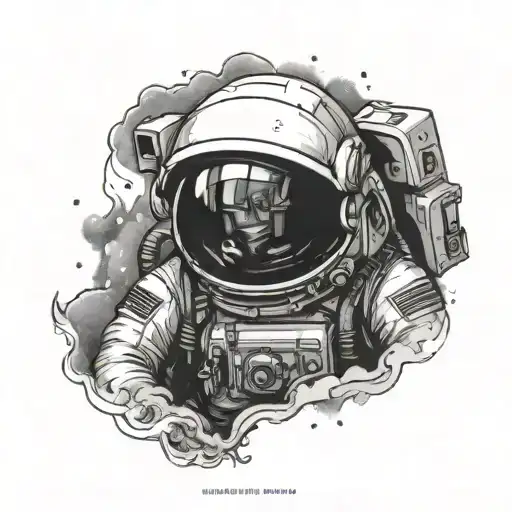 Black And White Astronaut