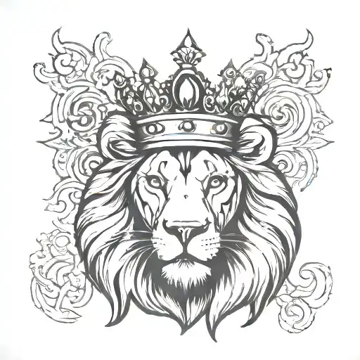 Lion With King Crown