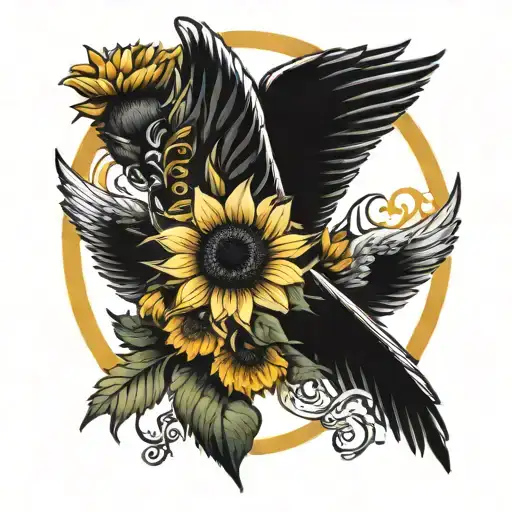 Sunflower Angel Wings