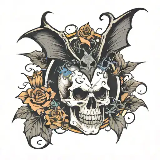 Skull And Bats
