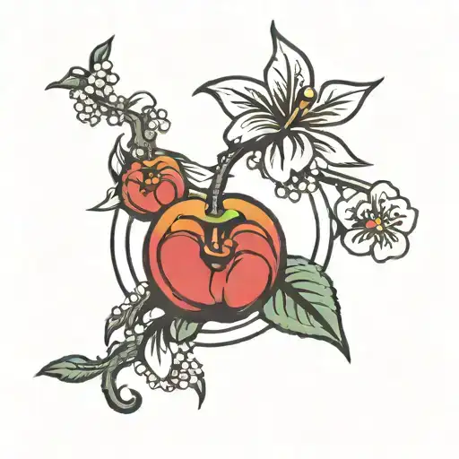 Kaizen Symbol With Cherry