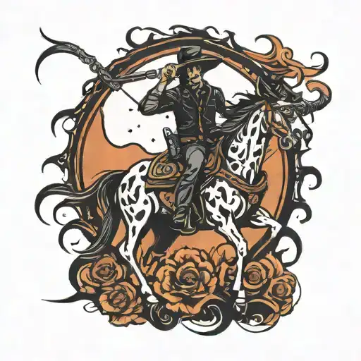 A Big Scary Cowboy In All Black