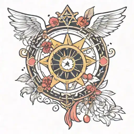 Card Captor Sakura Symbol With Dreams Catcher Entangled