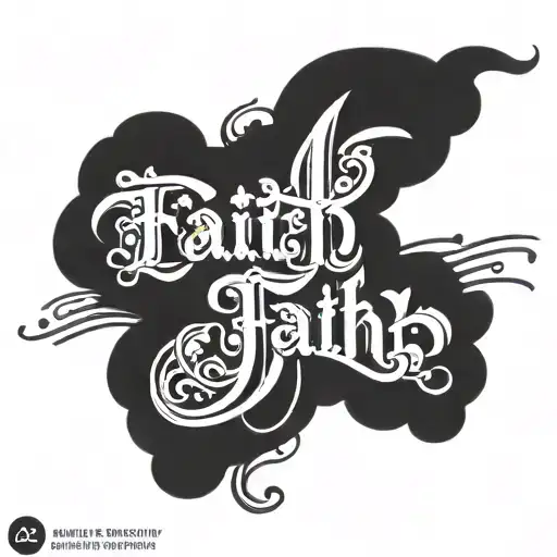 Faith Word Fancy Underline