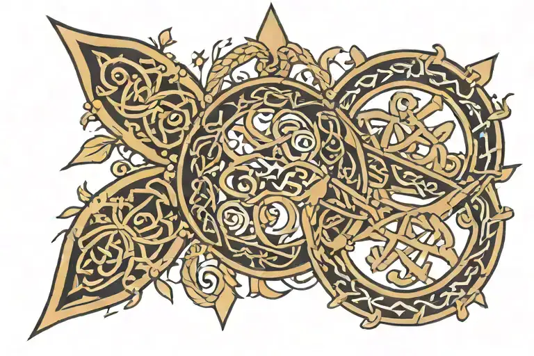 Nordic Runes Intertwined