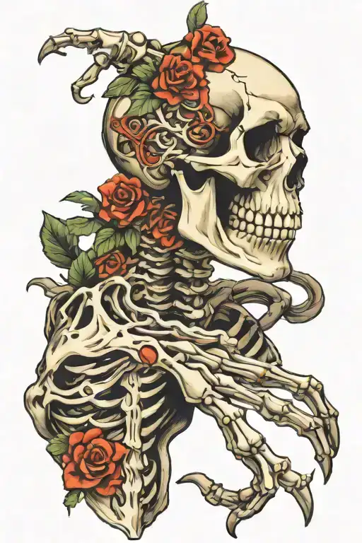 Skeleton Hand Grabing Neck