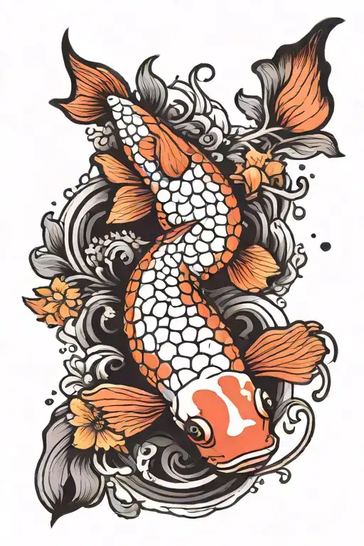 Semicolon Koi Fish