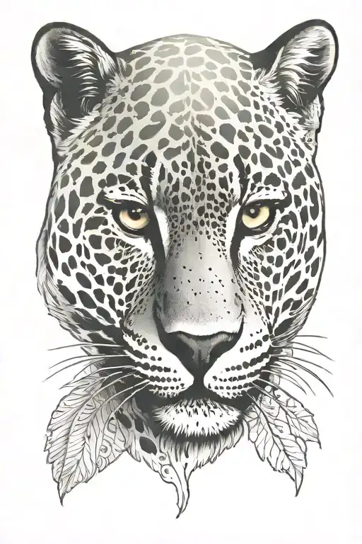 Black And White Jaguar With Light Brown Eyes