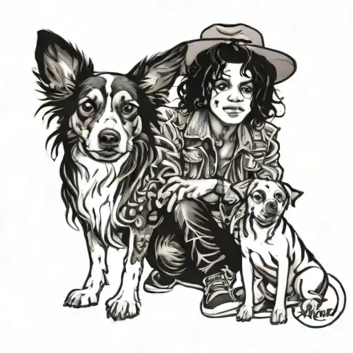 Michael Jackson With Dog