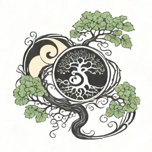Tree Of Life Yin Yang Symbol