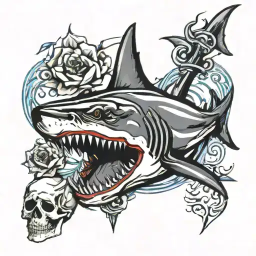 Shark And Skull