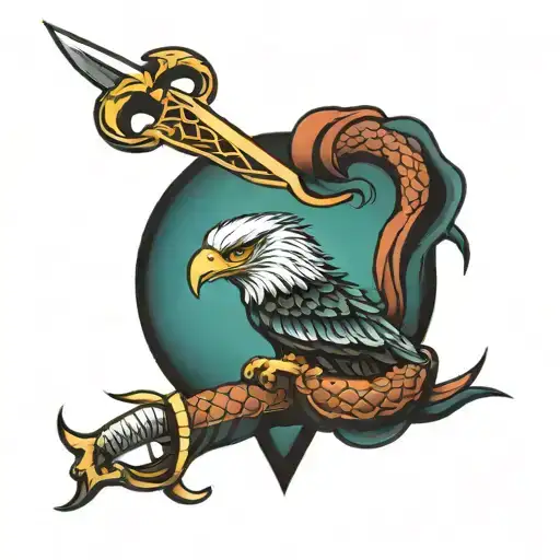 Eagle Snake And Sword